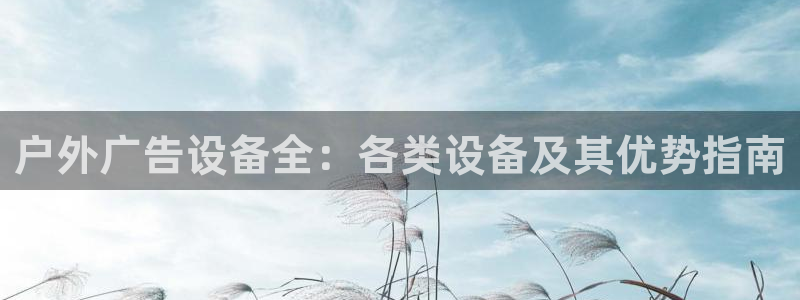 杏宇平台提现为什么这么久呢：户外广告设备全：各类设备及其优势指南