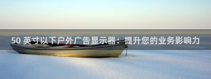 杏宇平台怎么样知乎：50 英寸以下户外广告显示器：提升您的业务影响力