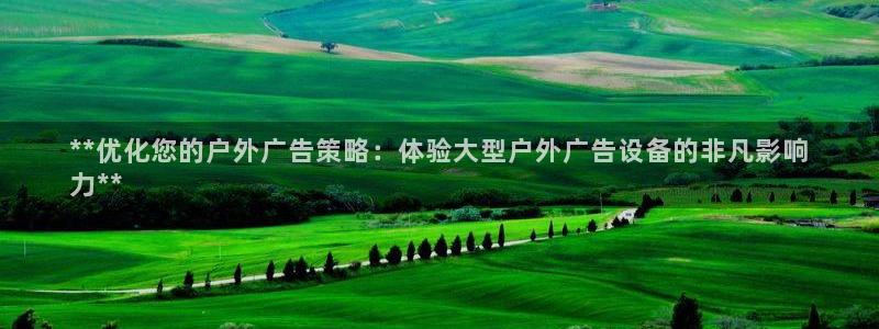 杏宇平台登录步骤图：**优化您的户外广告策略：体验大型户外广告设备的非凡影响
力**