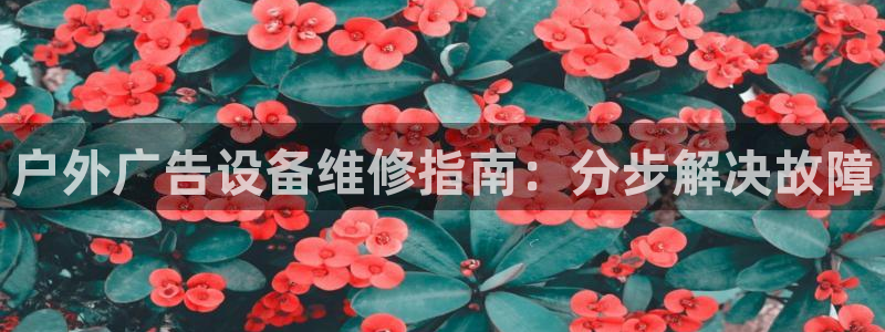 杏宇平台怎么样赚钱：户外广告设备维修指南：分步解决故障