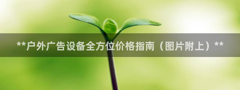 杏宇官方平台官网下载：**户外广告设备全方位价格指南（图片附上）**