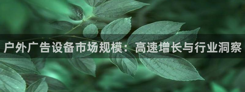 杏宇平台招商电话号码：户外广告设备市场规模：高速增长与行业洞察
