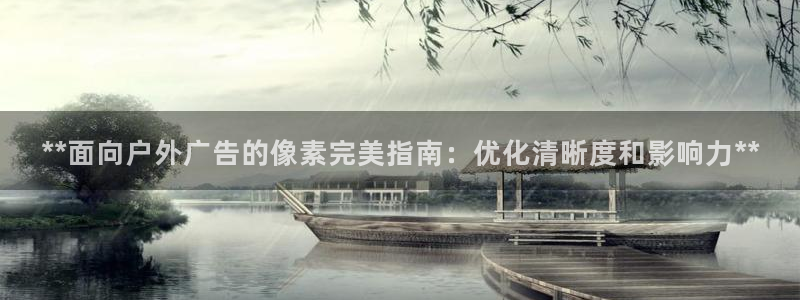杏宇平台注册地址在哪里：**面向户外广告的像素完美指南：优化清晰度和影响力**