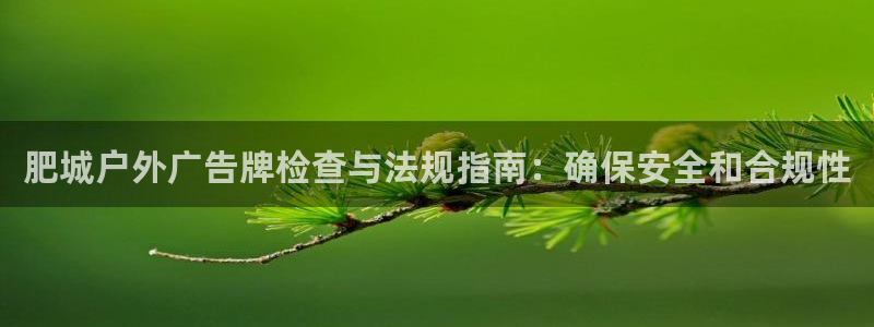 杏宇平台开户：肥城户外广告牌检查与法规指南：确保安全和合规性