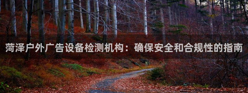 杏宇平台登录方法：菏泽户外广告设备检测机构：确保安全和合规性的指南