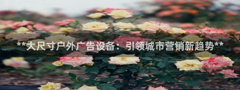 杏宇平台登陆：**大尺寸户外广告设备：引领城市营销新趋势**