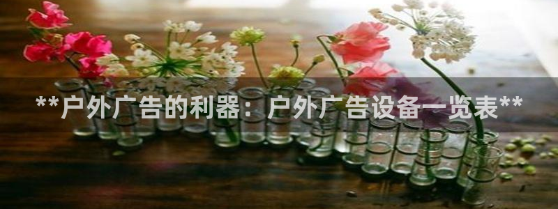 杏宇官方平台官网下载：**户外广告的利器：户外广告设备一览表**