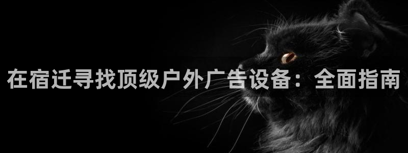 杏宇平台总代理电话：在宿迁寻找顶级户外广告设备：全面指南