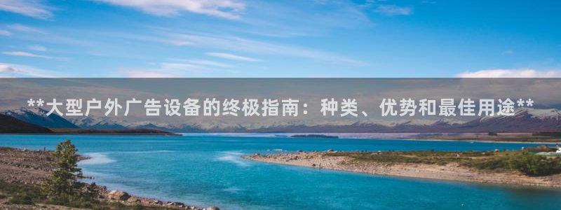杏宇平台主管：**大型户外广告设备的终极指南：种类、优势和最佳用途**