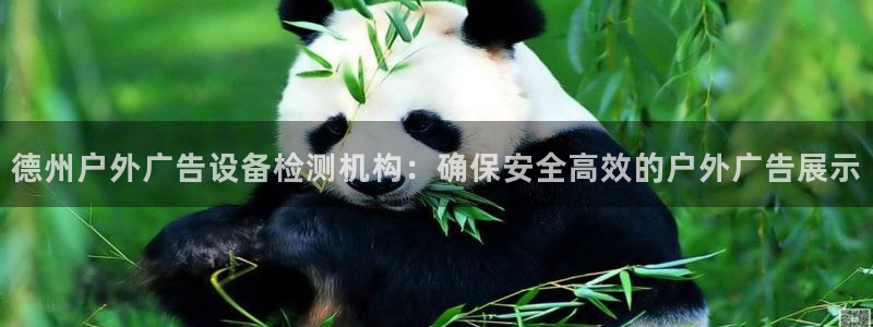 杏宇平台登陆：德州户外广告设备检测机构：确保安全高效的户外广告展示