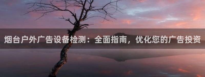 杏宇平台总代理是谁：烟台户外广告设备检测