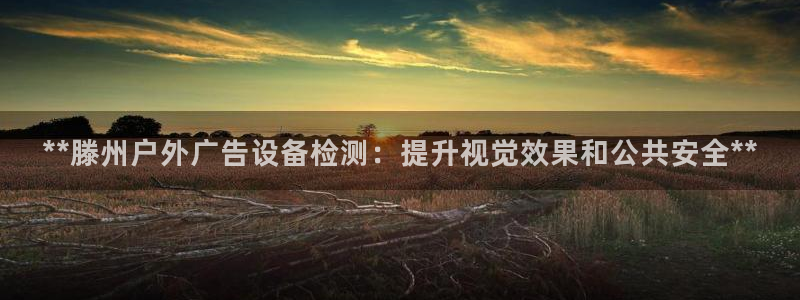 杏宇官方平台官网入口：**滕州户外广告设备检测：提升视觉效果和公共安全**